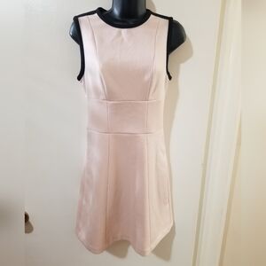 Ted Baker Cream Fit & Flare Dress Black Trim Size 1